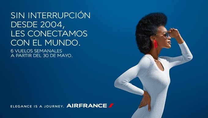 Air france  amplía la frecuencia de sus vuelos a Guinea Ecuatorial continuando con su etapa de consolidación.